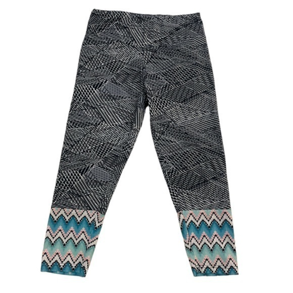 S Balance Collection Capri Stretch Yoga Pants Geometric Workout Cropped Leggings
